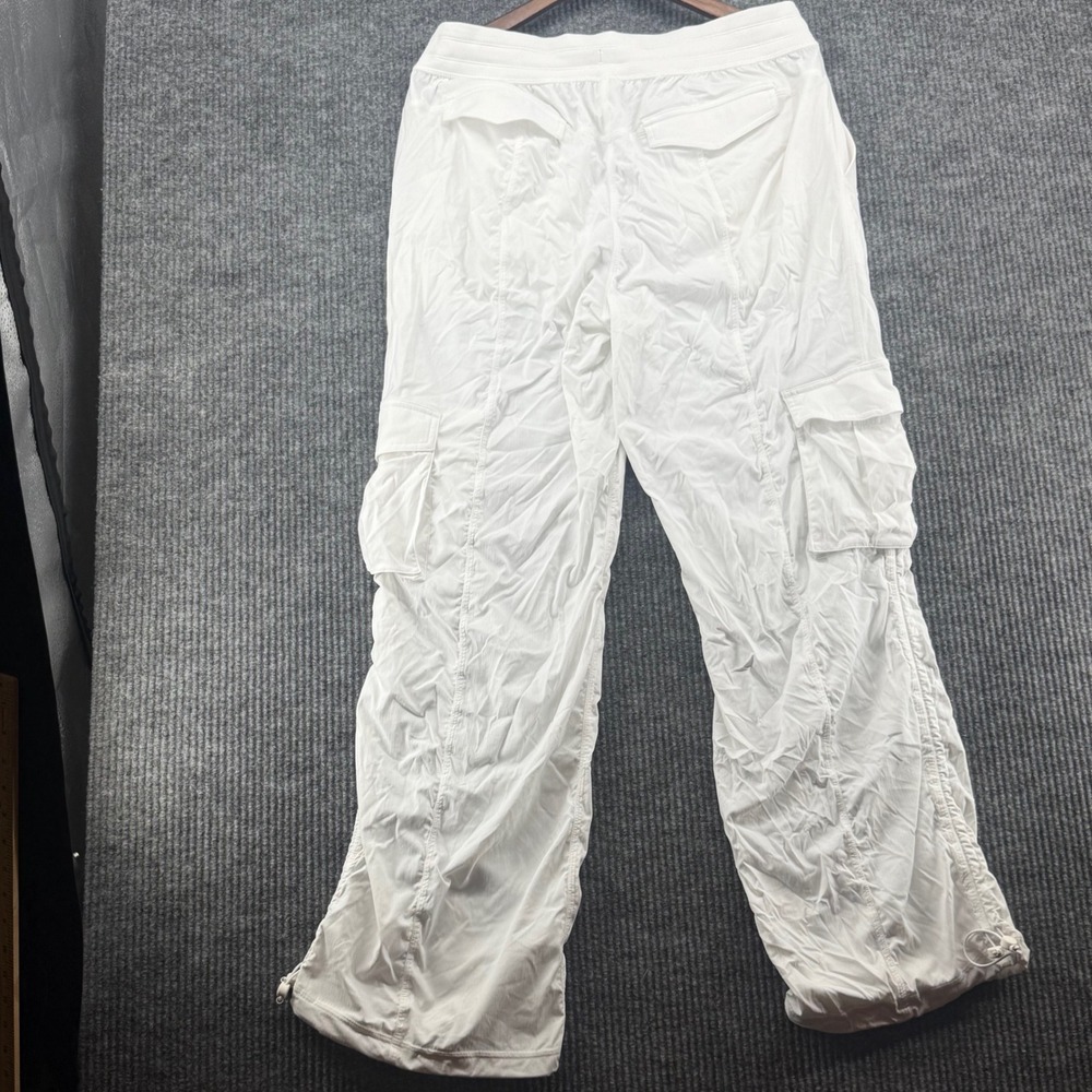 Lululemon Cargo Pants Womens Large White Good Drawstring Bungee Hem LW5GILS - Picture 8 of 8